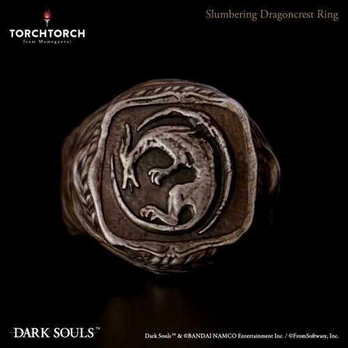Dark Souls TORCH TORCH slumbering dragoncrest ring size US 7.5 from Japan Rare - Picture 2 of 5