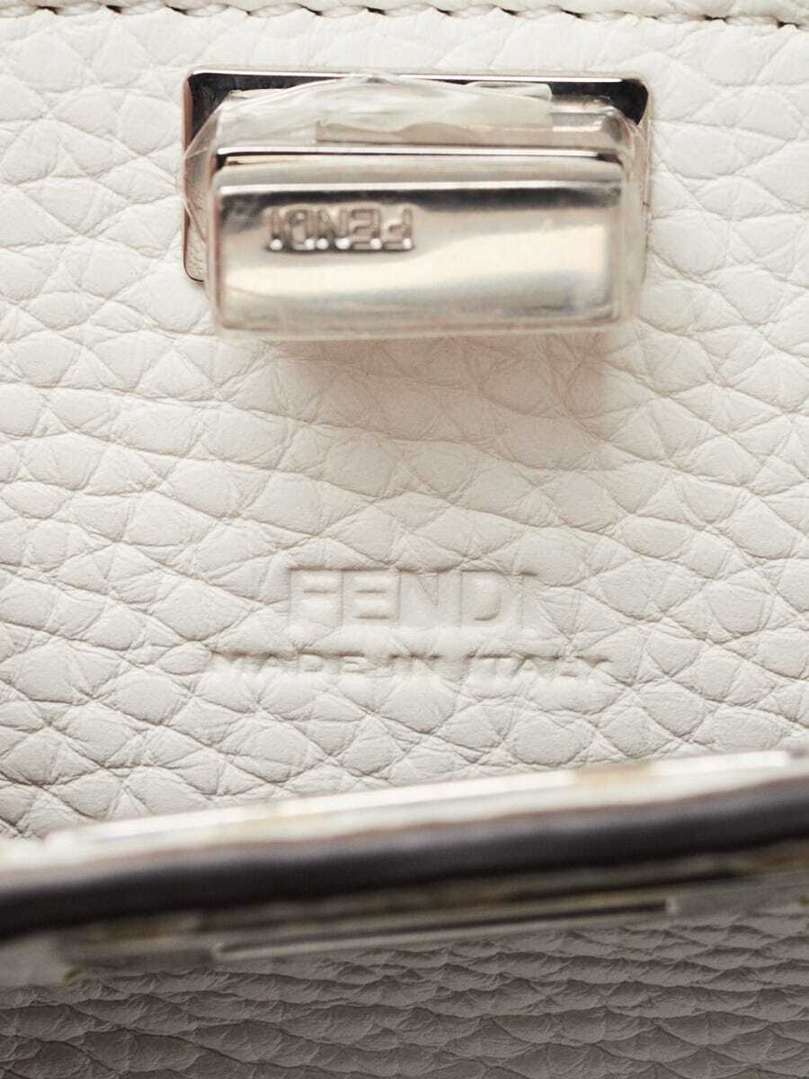 Fendi White Selleria Leather/Snakeskin Nano Peekaboo Maxi Fendi White Selleria Leather/Snakeskin Nano Peekaboo Maxi