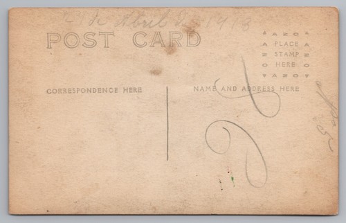 Postcard Wedding Photo Bride Flower Girl Bouquet RPPC April 1918 Unposted Candid - Picture 2 of 2