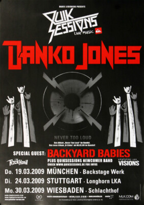 Danko Jones - Life Loud, Tour 2009 | Konzertplakat | Poster