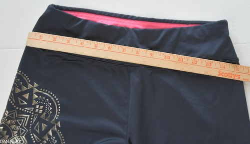 Justice Active Legging Pant Bottoms Girl's Children's Size 18 Blue Gold Athletic - Picture 3 of 10