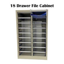 18 Drawer Office Storage Cabinet Keys Paper Storage Filing Cabinet Vertical