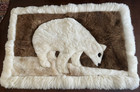 Alpaca Fur POLAR BEAR Soft Tapestry, Rug Wall Hanging  Made In Peru NEW w/TAGS