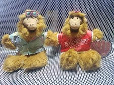 Two Burger King Alf hand puppets surfer Hawaiian Shirt and orbiters