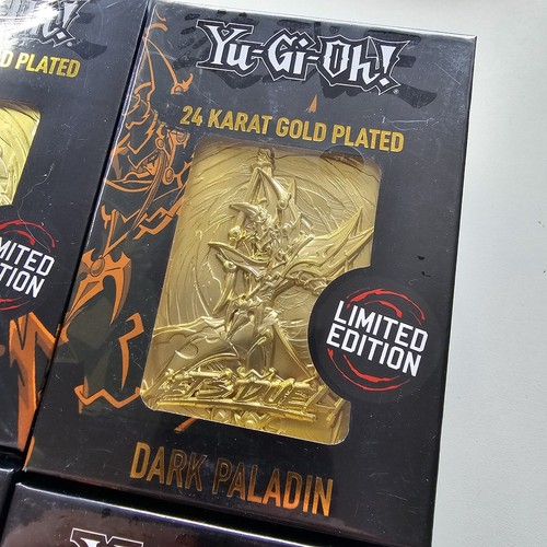 4x 24K Gold Plated Metal Card Set Dark Paladin Black Luster Soldier Jinzo Gaia - Picture 3 of 6