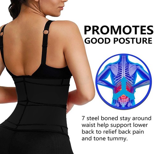 Waist Trainer Women Corset Sauna Sweat Weight Loss Body Slimmer Shaper Yoga Belt - Picture 6 of 22