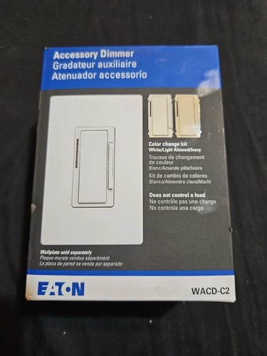 NEW Eaton WACD-C2-BX-LW 3-way Accessory Dimmer w Color Change Kit