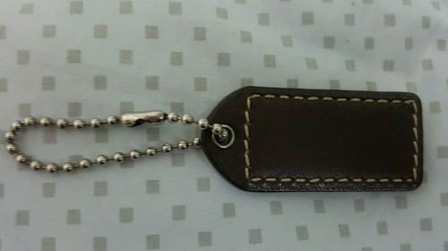 Coach Small Hangtag Two Tone Light Reddish and Dark Brown  - Picture 2 of 2