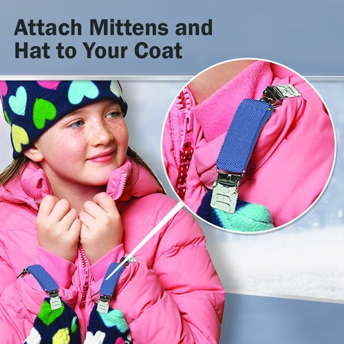 Mitten and Hat Clip Combo for Toddler and Kids EXTRA STURDY SUPER TIGHT GRIP Com - Picture 2 of 31