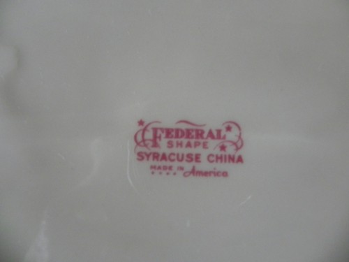 Federal Shape Syracuse China Raleigh Green Oval Serving Platter Dish 12 1/4" - Picture 7 of 7