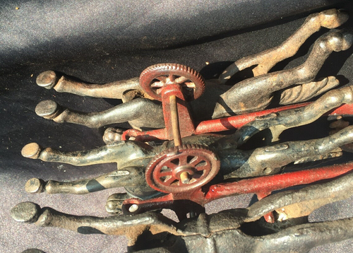 Large Antique Cast Iron Horse Drawn Fire Wagon- Good Condition! - Picture 4 of 12