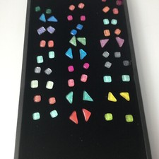 Dichroic Glass Handmade Multicolor for Crafting Jewelry Lot of 30 Pairs No 7