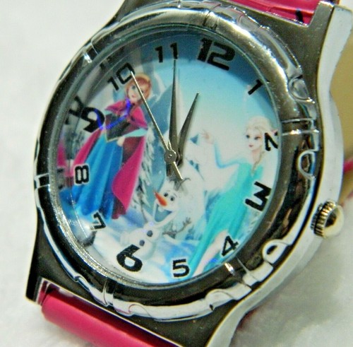  Frozen wristwatch ldark pink band /new battery  - Picture 5 of 8