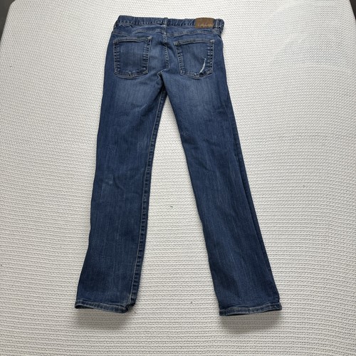 Gap Jeans Size 14 Youth Straight Stretch Mid Rise Medium Wash Blue Denim 30x27" - Picture 8 of 9