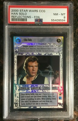 2000 Decipher Star Wars CCG Han Solo Reflections Foil PSA 8 NM-MT Card - Picture 2 of 7