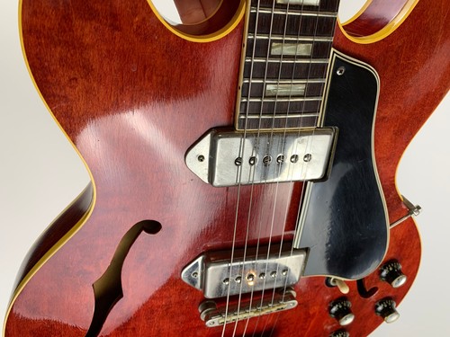 1965 Gibson ES-330 TDC Cherry Red WIDE NUT, NICKEL PARTS w Original Hard Case - Picture 23 of 24