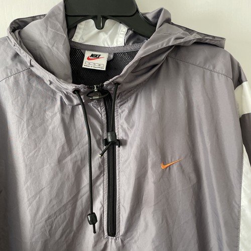 Vintage Nike Front Pouch Quarter Zip Windbreaker Jacket Size XL Gray - Picture 3 of 5