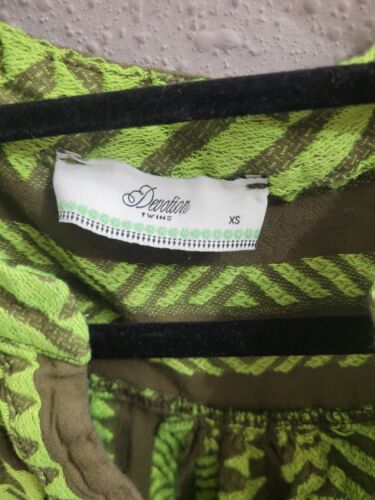Devotion Twins x Anthropologie grün braun Ella Kleid Gr. XS strukturiert adrett ** - Bild 2 von 8
