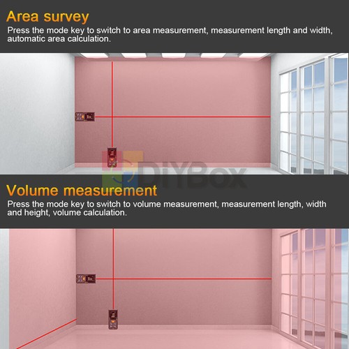 Rangefinder Laser Distance Meter High Accuracy Infrared Measuring M/ft/in m²/ft² - Picture 10 of 22