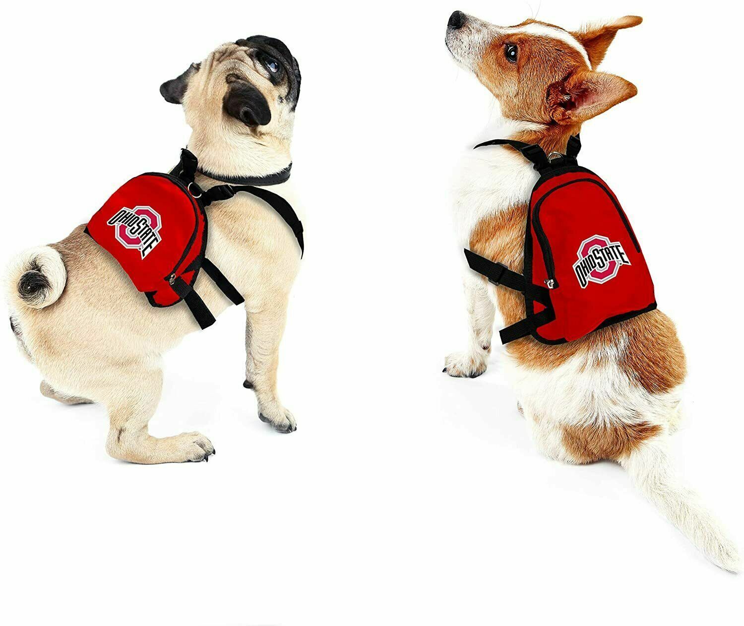 NEW NEBRASKA HUSKERS CORNHUSKERS DOG CAT MINI BACKPACK HARNESS w/LEASH