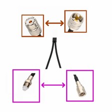 1x PL259 SO239 UHF to 2x FME Male/Female FM Splitter/Combiner Y Adapter RF cable