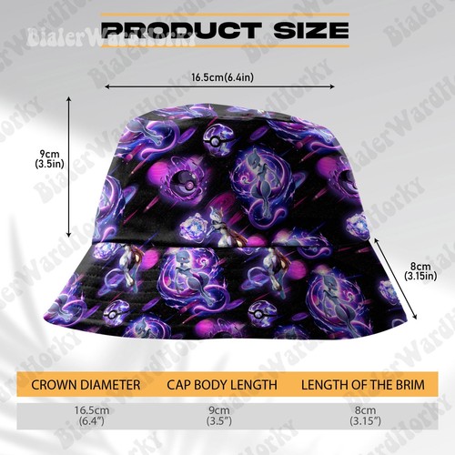 Mewtwo Power Burst Bucket Hat Psychic Type Funny Bucket Anime Bucket Mewtwo Gift - 第 2/10 張圖片