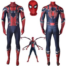 Avengers Infinity War Peter Parker Iron Spider-Man Suit Costume Cosplay Jumpsuit