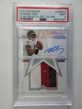 2021 Panini Flawless NFL Michael Vick On Card Auto SSP Worn Jersey Patch 15/15