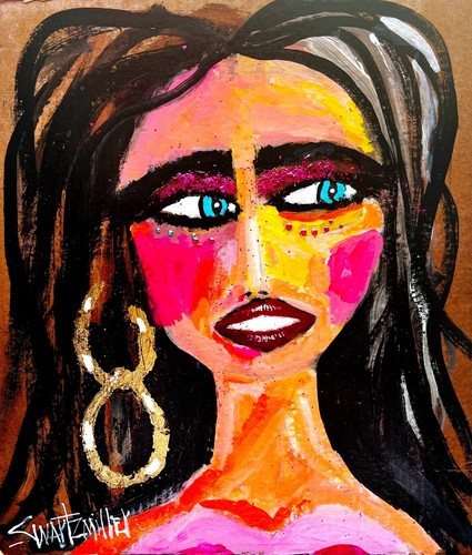 se envía gratis COLORIDAS 9 NUEVAS PINTURAS ÚNICAS 2024 ARTE ADN original SWARTZMILLER - Imagen 12 de 13