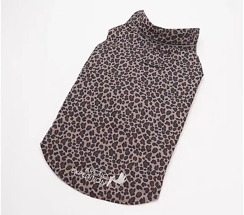 Arctic Expedition Quilted Dog Coat-Mocha Leopard-XS-NEW-A461429 - Picture 1 of 2