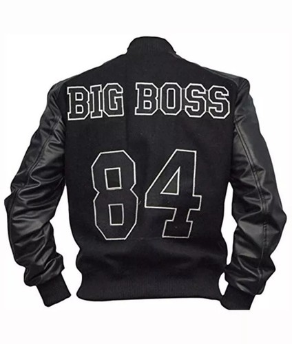 Black Diamond Dogs Metal Gear Solid Flight Bomber Varsity Mens Leather Jacket - Bild 2 von 3
