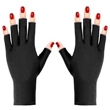 UV Gloves for Gel Manicures - UPF50 Fingerless UV Light Gloves for Gel Nails