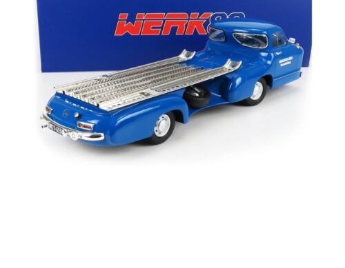 1955 MERCEDES BENZ RENNWAGEN TRANSPORTER LKW BLAU MASSSTAB 1:18 VON WERK83 - Bild 2 von 6