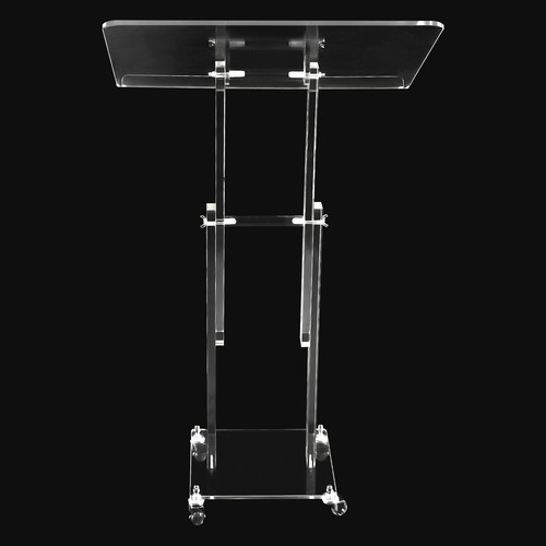 Clear Acrylic Laptop Desk Adjustable Height Computer Table Office Workstation US - Picture 19 of 22