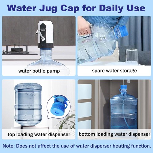 4 Pack Reusable 5 Gallon Water Jug Caps, Leak Proof Bottle Lids (55mm) *NEW* - Picture 5 of 11