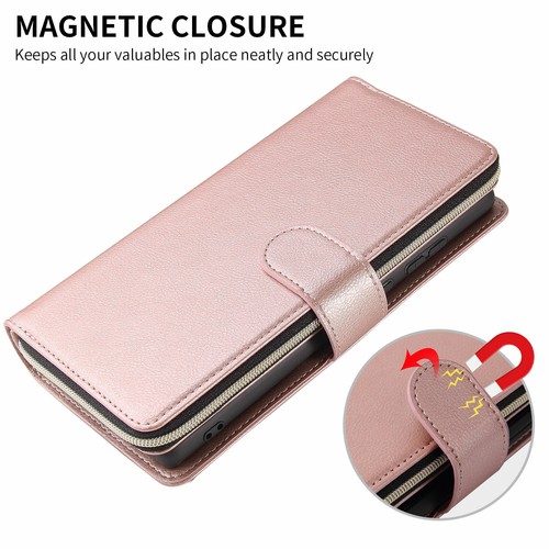 Zipper Leather Wallet Case For Samsung A14 A71 A53 A12 A32 A42 A13 A51 A33 5G - Picture 60 of 65