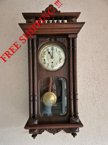 Uhrenfabrik Wilhelm Müller & Co German Westminster chime wall clock ( 0624 ) - Picture 1 of 18