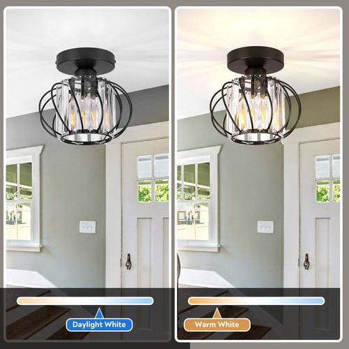 Kristall Decken Leuchte E27 moderner Kronleuchter für Wohnzimmer Schlafzimmer Flur - Bild 8 von 13