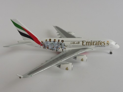 Emirats Arabes Airbus A380-800 Real Madrid 1/500 Herpa 529242 A 380 A380 A6-EOA - Afbeelding 1 van 12