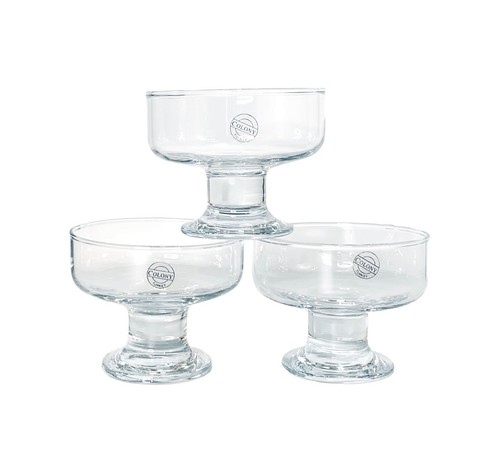 3 Colony Indiana Glass Turkey BRIO Dessert Sherbet Custard Ice Cream Glasses NEW - Picture 2 of 7
