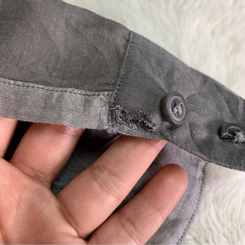 John Varvatos Men's Dark Grey Casual Long Sleeve Button Down Shirt Size Large - Picture 8 of 16