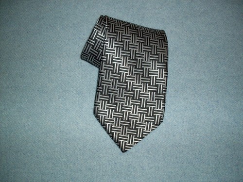 Cravatta - CLASSICA - Fantasia CUCITURE ARGENTATE - FABIO ANDREANI - Pura Seta - Foto 1 di 4