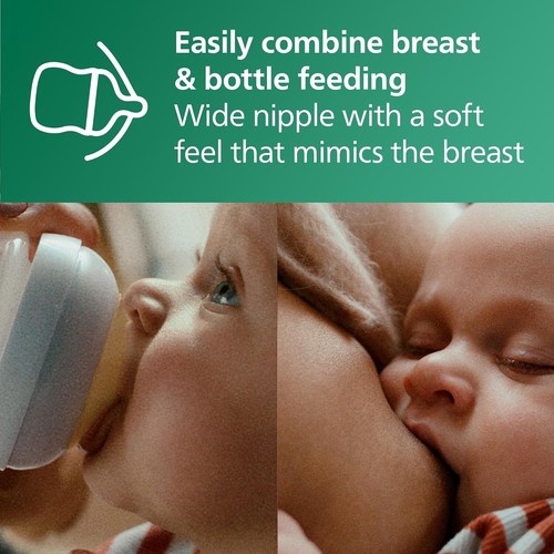 BPA-Free Philips Natural Baby Bottles Gift Set - Slow & Medium Flow Nipples - Picture 8 of 12