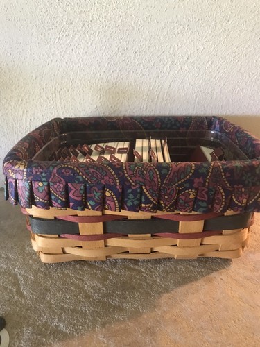Longaberger 1996 Vatertag Adresskorb Kombi rot & blau mit Einlage/Schutz - Bild 3 von 12