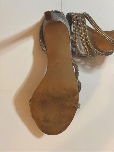 L Lorraine Jenelle Sparkly Rhinestone Shoes Formal Prom Wedding Heels Sz 6.5 - Picture 8 of 11