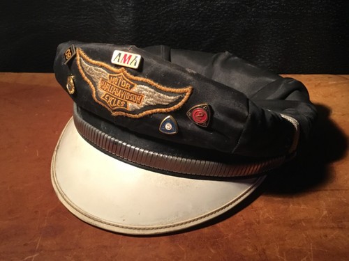 Vintage Original 40’er Jahre? Harley Davidson Kapitänsmütze Americana Wpins Vinyl Bill - Bild 11 von 14