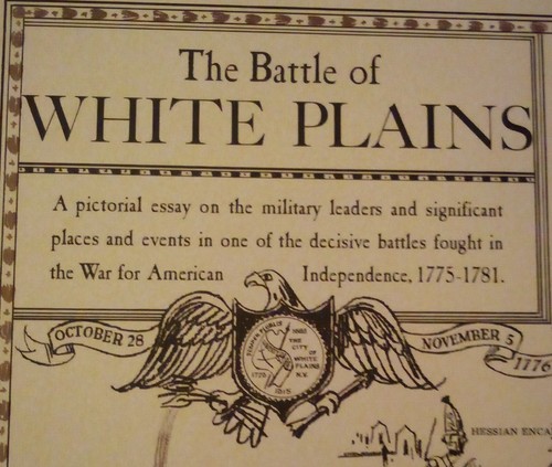 Mappa e saggio pittorico The Battle Of White Plains + stampe Washington + Hamilton - Foto 1 di 12