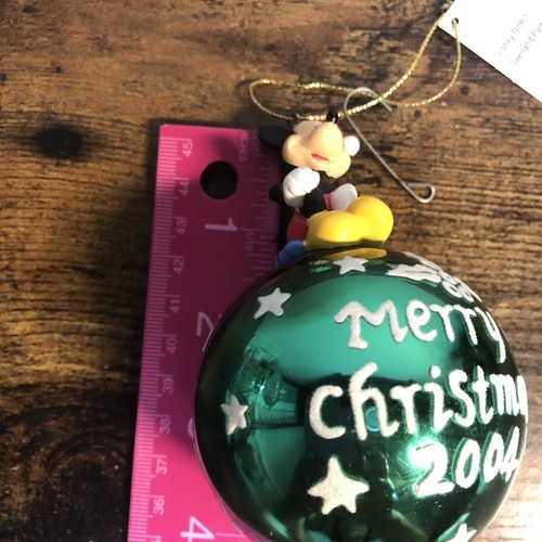 Mickey Mouse 2004 glass Green Ball ornament - Picture 5 of 5