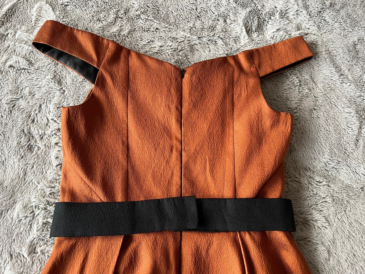 Coast Lizette Bardot Maxi Dress Russet UK Size 8 eBay