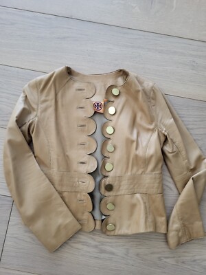 Tory Burch women 100% leather jacket size 0 | eBay